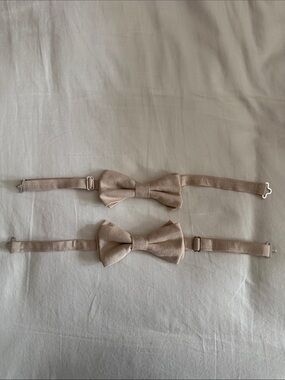 Linen Adjustable Bow Tie - Cream